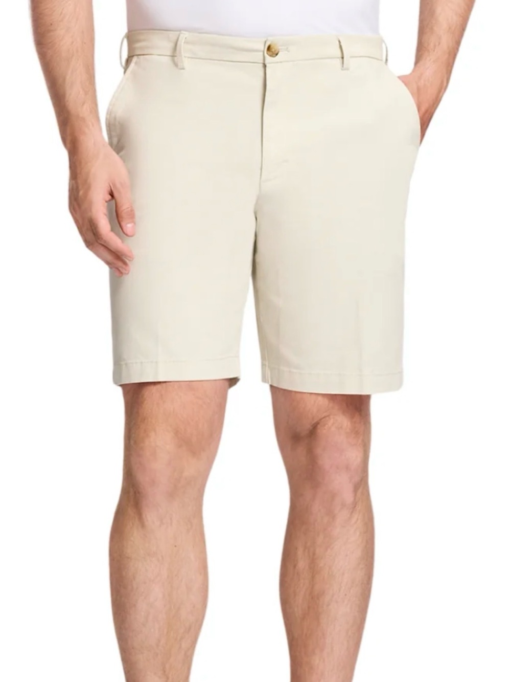 Izod Saltwater Shorts Men's Size 34 Stretch Khaki Chino Flat Front Preppy 9.5”